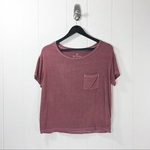 American Eagle Soft & Sexy Crop Top Tee